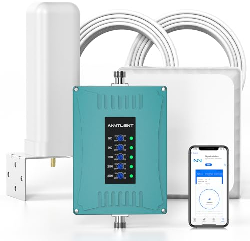 ANNTLENT Amplificador de Cobertura Móvil 4G LTE 3G gsm en Banda 20/8/1 Amplificador de Señal de Teléfono Móvil Repetidor de Señal para Todos los Portadores Españoles