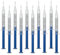 Lot de 10 recharges de gel de blanchiment des dents de 3 ml, kit de gel de blanchiment des dents, 10 seringues de qualité supérieure, 4 à 9 nuances plus blanches