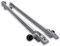 Teletoldo – Kit de Brazos para Toldo de Balcón de 50 ctms. con Sujeción a Barandilla ● Muelle Retráctil ● Pletinas + Tornillos + Embellecedores Incluidos ● Color Gris Plata