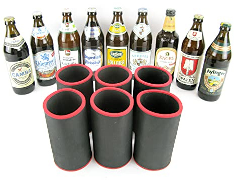 Set di 6 refrigeratori per bevande bavaresi – refrigeratore per bottiglie di birra – refrigeratore per bottiglie di birra standard da 0,5 l – refrigeratore di qualità modello 2023 (set da 6 birre