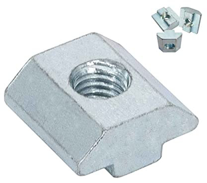 SCHMIDT systemprofile 50 tuercas M8 Nut 8 de acero galvanizado, tuercas deslizantes con barra de montaje pesado, accesorios de perfil de aluminio