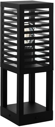 Eglo LED Outdoor lamp Post Alamonte 3, Bollard Light, Outside Lighting for Garden and Patio, Driveway lamp Made of Black Metal, IP44, H 45 cm, E27