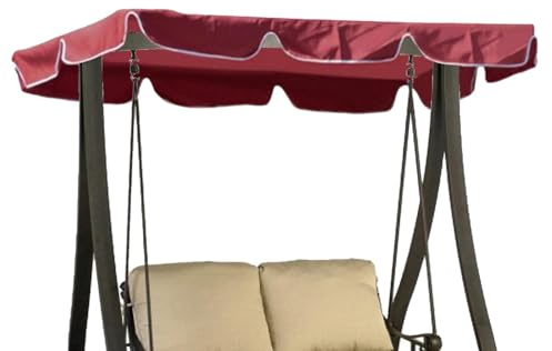 Hollywoodgunga takskydd 195 x 125 cm vattentät | universellt reservtak trädgårdsgunga 3-sitsig | UV 50 gunga tak ersättningsöverdrag