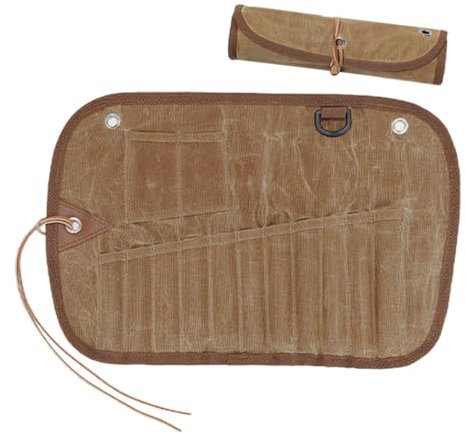 Valigetta porta utensili, portatile, riutilizzabile, multi-slot, per esterni, da appendere, per posate e utensili da campeggio, per forchette, cucchiai, bacchette