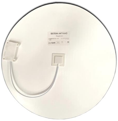 baanio - Pack x2 Lámina Antivaho Eléctrica para Espejo de Baño 40 cm Ø | Instalación Fácil Adhesivo | Visión Clara y Nítida | Protección contra Corrosión | Sistema Antivaho Espejo | Antiniebla Vidrio