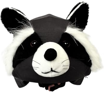 COOLCASC Raccoon Helmet Cover – Compatible with Bike, Ski and Skate Helmet – Children and Adults – One Size – Fun Design