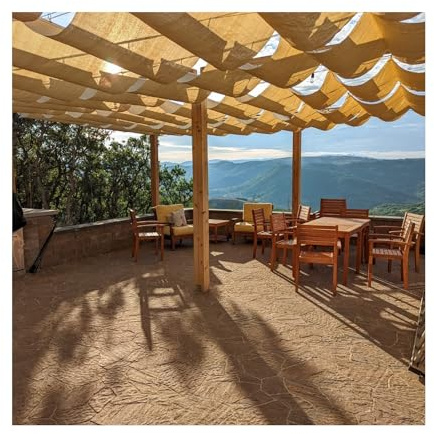 Auvent flexible en forme de U pour pergolas, serres, piscines, solution de dissipation de la chaleur et de refroidissement (W: 2,2 m x L : 8 m)