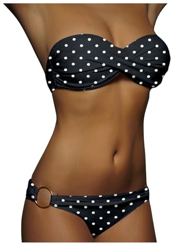 Générique Maillots de Bain 2 Pièces Femme Été Push Up Bandeau Ensembles Bikini Set Plage Swimsuit Swimwear Beachwear