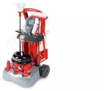Deluxe Kids Cleaning Trolley Playset – Full-Size Pretend Vacuumer, Mop & Brush Trolley with Accessories for Toddlers & Preschoolers, Role-Play Housework Toy for Boys & Girls Ages 3+