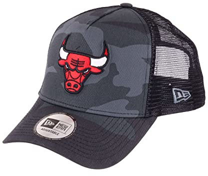 New Era Chicago Bulls Adjustable Trucker Cap MLB Camo Team Dark Camouflage - One-Size