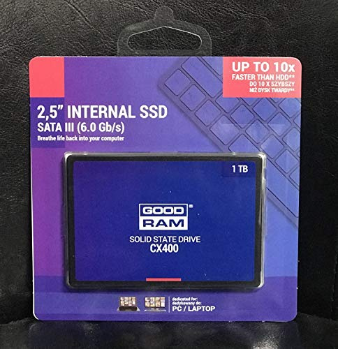 Goodram SSDPR-CX400-01T Unidad de Estado sólido 2.5 1TB Serial ATA III - Disco Duro sólido (1TB, 2.5, 550 MB/s, 6 Gbit/s)