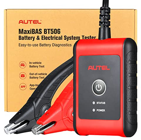 Autel MaxiBAS BT506 Car Battery Tester, 6V 12V 100-2000 CCA Auto Battery Analyzer, Cranking Charging System Test Scan Tool, Top Accuracy Adaptive Conductance, in & Out-of-Vehicle Battery Load Tester