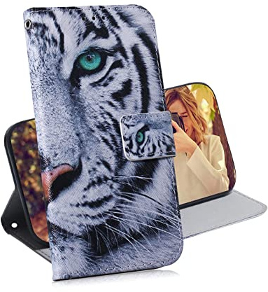 TIANCI Case for Samsung Galaxy A03 166, Animal Painted Wallet Phone Case, Magnetic Buckle Card Slot Flip Cover for Samsung Galaxy A03 166 Case PU Leather, Tiger