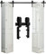 CCJH 6.6FT/200cm BI-Faltbar Schiebetürbeschlag Set Laufschienen für 4-Türen Schiebetür Schiebetürsystem Hängeschiene Holz (Keine Tür)