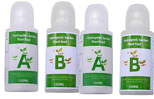 GIMOCOOL Alimentos Vegetales Líquidos - Nutrientes Hidropónicos - Juego De Dos Partes A B - Hydroponic Liquid Bonsai Fertilizer - Alimento Para Plantas De Jardín Hidropónico Líquido Fertilizante