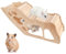 BYZESTY Hamster Haus, Hamster Haus aus Holz, Hamster Tunnel, Hamsterhaus Hamster Versteck, Watchbox Hamster, Zwerghamster Zubehör für Den Käfig für Rennmäuse Ratten Meerschweinchen