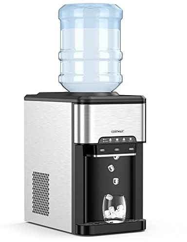 FANTASK Macchina per cubetti di ghiaccio 3 in 1 con acqua calda e fredda, cubetti di ghiaccio in 10 minuti