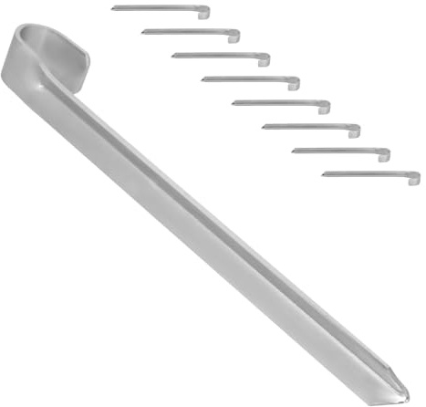 KOTARBAU® 8 anclajes de suelo para trampolín de 43 cm, anclaje de carga pesada, piquetas galvanizadas, para tienda de campaña, castillo hinchable, trampolín, tienda de campaña, anclaje de suelo