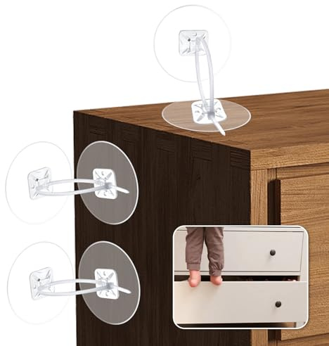 15 Stück Möbel Kippsicherung Ohne Bohren, kippsicherung möbel, wandbefestigung schrank, für Zuhause und Büro