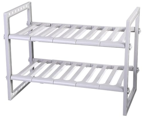 MUNEFE Scaffale organizer sotto il lavello, Scaffale sotto il lavello espandibile a 2 livelli, Scaffale portaoggetti multifunzione sotto il lavello a scomparsa per Cucinas Bagno