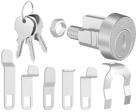 Kit di ricambio per serratura delle cassette postali, compatibile con L-1172C per cassetta postale, armadio, giornali, cilindro in lega di zinco con 3 chiavi e hardware
