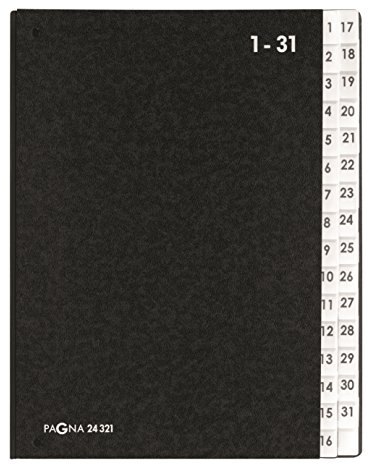 Pagna Pultordner Classic (Pultmappe, 32 Fächer, 1-31) schwarz Pagna 24321-04 - 90 cm x 2,1 m