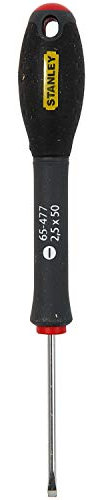 STANLEY 1-65-477N Tournevis Fm Mécanicien 2,5 X 50 V - Gamme FATMAX - Fabriqués En France - Lame En Acier - Sablage De L'Empreinte - Poignée Soft Grip - Liaison Quasi Incassable - Anticorrosion