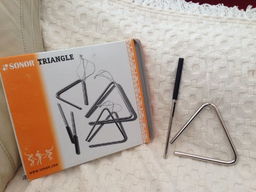 Sonor Triangel 10cm, Modern, Konturiert, Metall, Flach, Silver