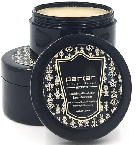 Parker Travel Pack of Sandalwood & Shea Butter Shaving Soap, 1.76 oz 2-Pack