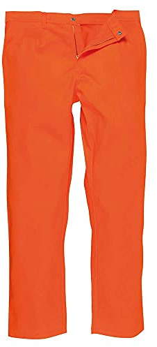 Portwest Pantalón Bizweld, Tamaño: M, Color: Naranja, BZ30ORRM