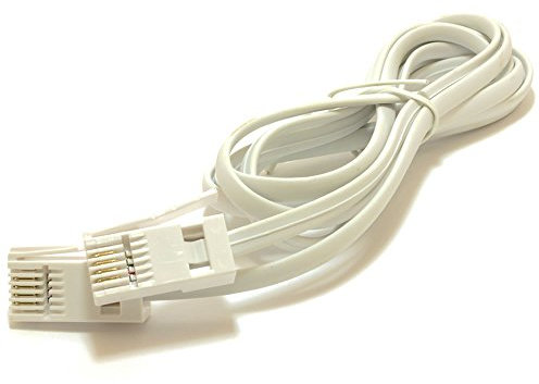 kenable BT 4 Wire 431A Plug to 4 Wire Male Plug Telephone Cable Lead 2m White