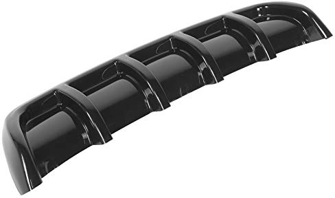 Qiilu Diffusore paraurti posteriore Spoiler posteriore universale Pinna di squalo Inserto di coda Diffusore paraurti Labbro Carrozzeria modificata(Nero lucido)
