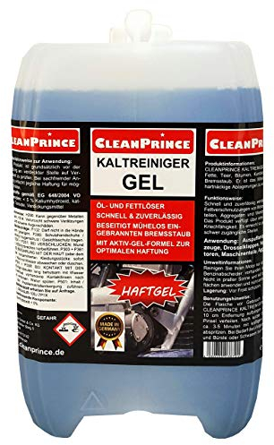 CleanPrince Kaltreiniger Gel 10 Liter Motorkaltreiniger Haftgel für Felgen Auspuffanlagen Maschinen Motoren Reinigungsmittel