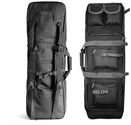 Jaegvida Custodia Morbida per Fucile per la Caccia Militare Borsa per Fucile da Caccia a Doppio Fucile(Nero, 82.5CM)