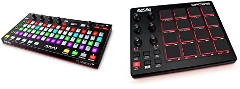Akai Professional Fire (ausschließlich Controller) USB MIDI Controller für FL Studio mit 64-Pad-RGB-Clip und Drum Pad Matrix & MPD218 MIDI Pad Controller Drum Pad Machine Beat Maker mit 16 Pads