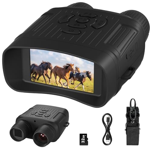 Nachtsichtgerät,Profey 4K 36MP Digital Infrarot Nachtsicht Fernglas,2000mAh Wiederaufladbares nachtsichtgeräte,5X Digitalzoom für Vogelbeobachtung,Jagd,Camping,Spotting,mit Micro 32GB