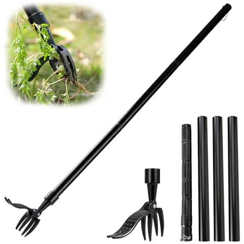 Outil de Désherbage Amovible,Désherbeur Manuel 100cm,Arrache Mauvaise Herbe,Outils de Jardinage,pour Pelouse et Jardin Arrache Mauvaise Herbe.