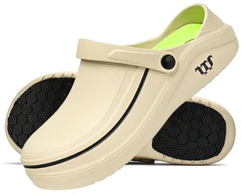 SECHRITE Zuecos Unisex de Goma, Ligeros y Cómodos, Tipo Clogs para Cocina, Jardín y Uso Diario, Fáciles de Limpiar, para Hombre y Mujer