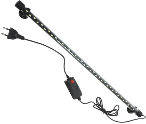 GANAZONO Éclairage Aquarium Led 58Cm LumièRe Blanche Pure Pour Poissons Accessoires Aquarium Avec Ventouses Pour AméNagement Paysager Et DéCoration