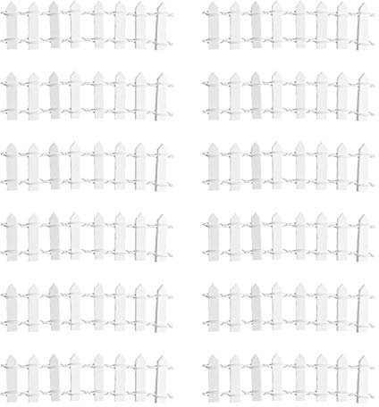 BESPORTBLE 12st Mikro-landschaftszaun Tor Tank Baum Luft Gitter Kanten Barriere Außen Miniaturen Im Freien Fisch Hecke Schwimmbad Tiere Graben Feenhafter Gartenzaun Hölzern Weiß