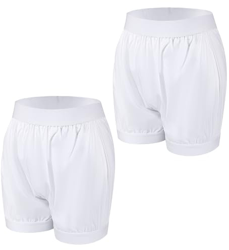 Carer 2 stycken inkontinens-läckagesäkra underkläder boxershorts för vuxna plastblöjfodral tvättbart återanvändbart vattentätt inkontinensunderkläder boxershorts unisex vit storlek XL