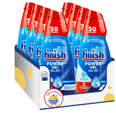 Gel lavastoviglie effetto brillante classico kit con Spugna Brandizzata SPESA & RISPARMIO Inclusa – Variazioni 4/8/12 Pezzi – 600 ml (8)