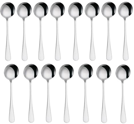 15 stycken små kaffeskedar, 15,8 cm espressosked, tesked, sockersked, liten dessertsked rostfritt stål, mockakesked för hushåll restauranger café kök, diskmaskinssäker