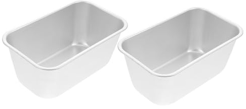 FRCOLOR Stampo per Pane Fai da Te in Lega di Alluminio Resistente Alte Temperature, Set 2 Pezzi per Torte e Toast, Teglia da Forno Pratica per Casa e Feste