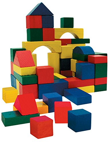 Marionette 871125244025 - Holzbausteine, Holzklötze, 100 Stück