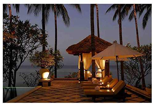 Northlight LED Lighted Tiki Hut Relaxation Scene Canvas Wall Art 23.5