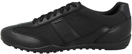 Geox Homme U Wells A Sneakers, Black, 43 EU
