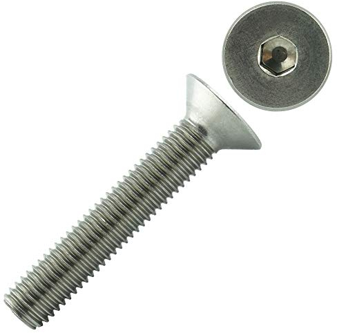 Eisenwaren2000 | M10 x 50 mm Senkkopfschrauben mit Innensechskant (10 Stück) - DIN 7991 - ISO 10642 Senkkopf Schrauben - Gewindeschrauben - Vollgewinde - Edelstahl A2 V2A - rostfrei
