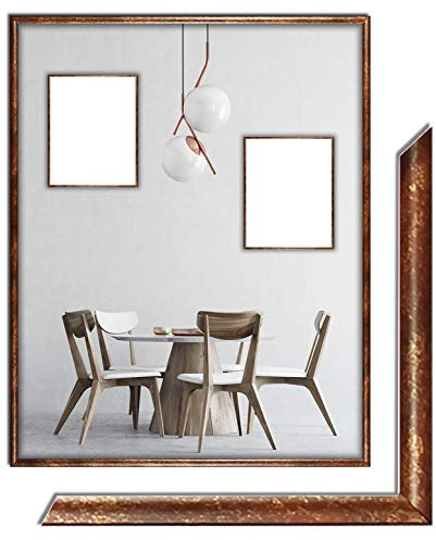 myposterframe Atlas Bilderrahmen 34 x 44 cm Kunststoff 44 x 34 cm Terra Gold mit Kunstglas klar 1 mm