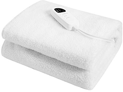 Giantex Massage Table Warmer, Heated Mattress Pad, Electric Heating Pad with 5 Heat Settings, 12 Ft Cord and Overheat Protection, Digital Timer, 71 x 30 Inches Massage Bed Warmer for Spa Table, White